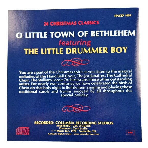 24 Christmas Classics - O Little Town of Bethlehem & Little Drummer Boy 37110cd - Picture 2 of 3